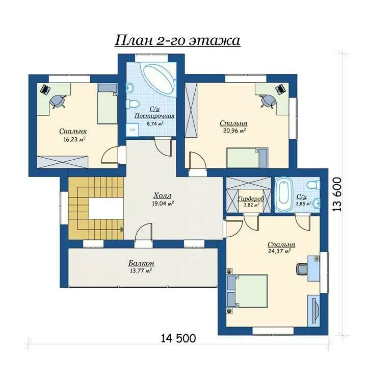 Планировка 2 этаж