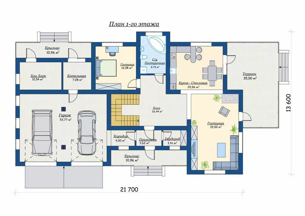 Планировка 1 этаж