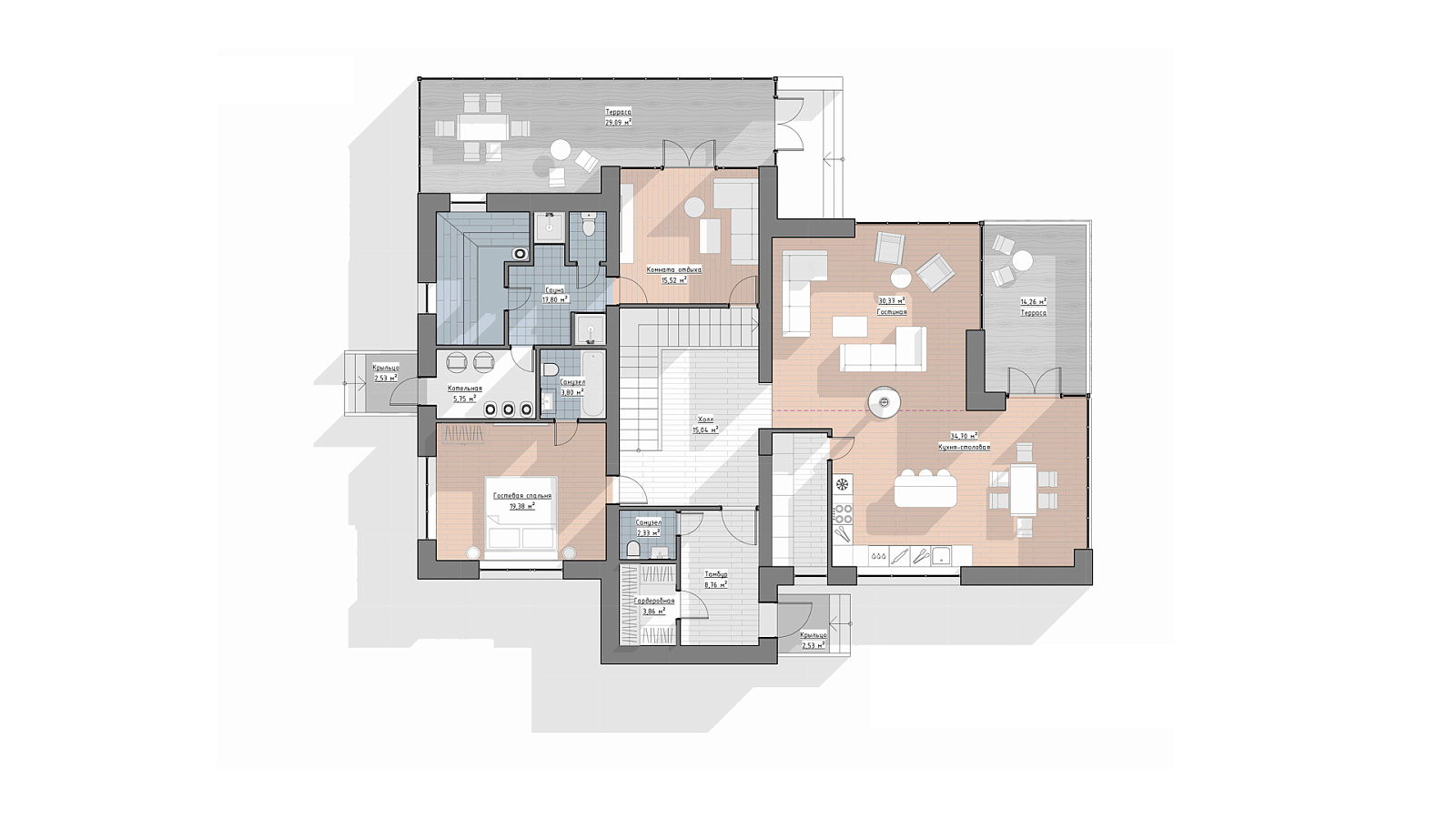 Планировка 1 этаж