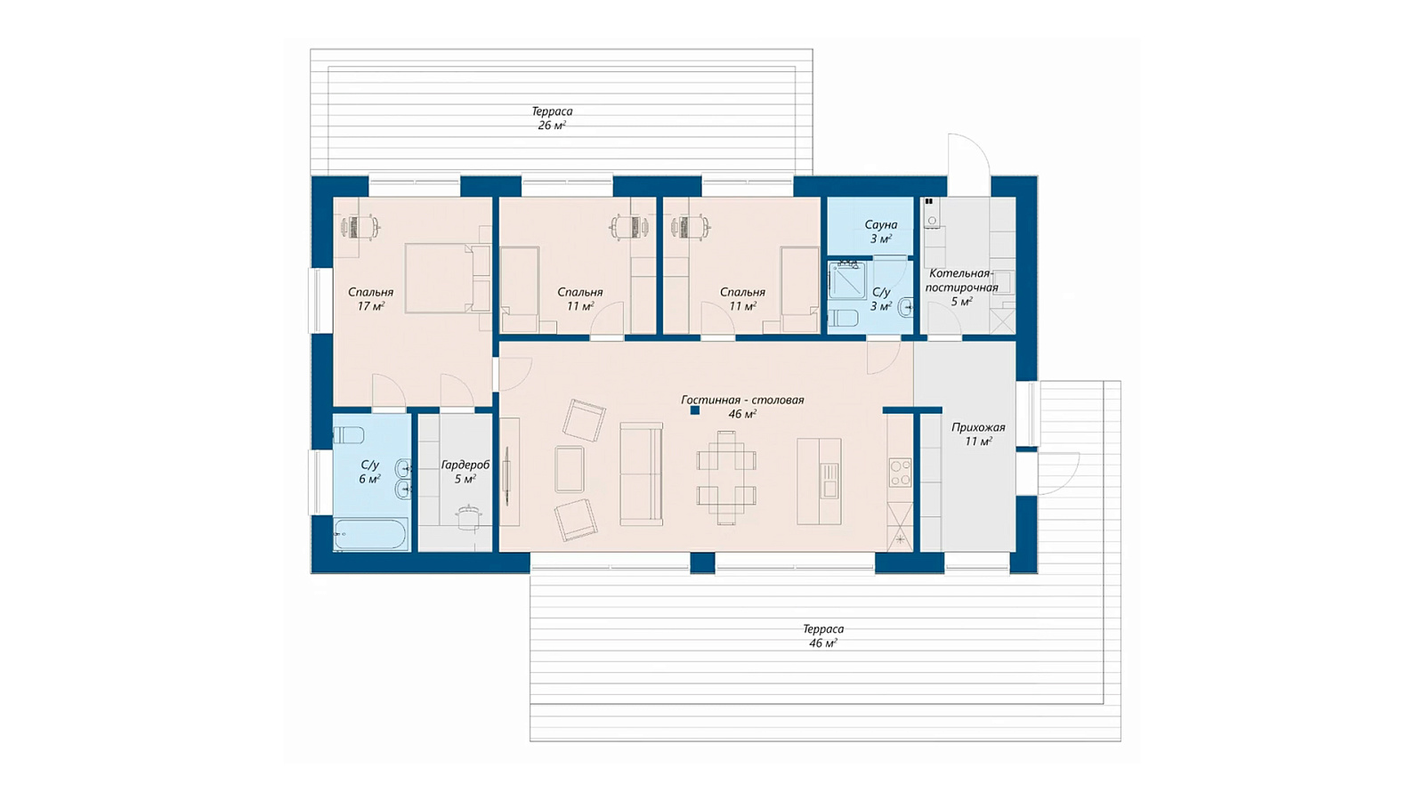 Планировка 1 этаж