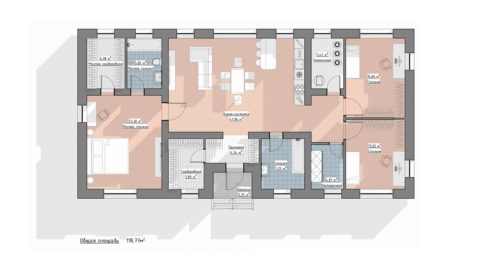 Планировка 1 этаж