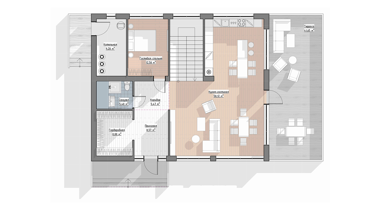 Планировка 1 этаж