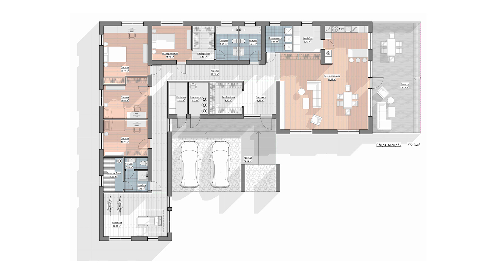 Планировка 1 этаж