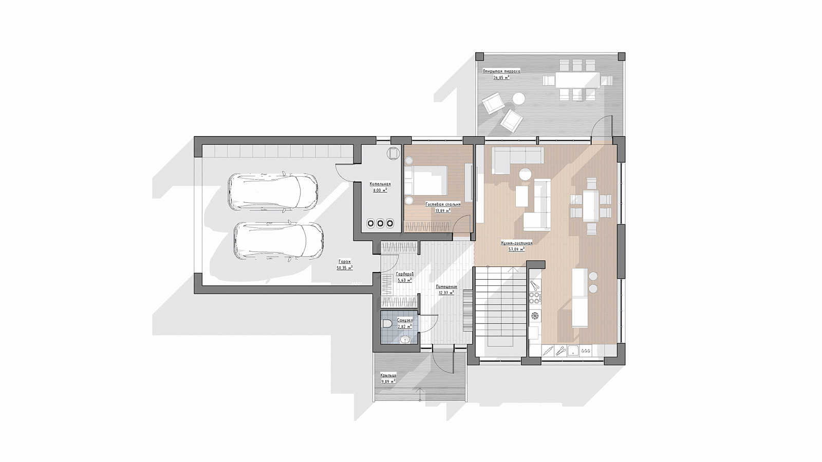 Планировка 1 этаж