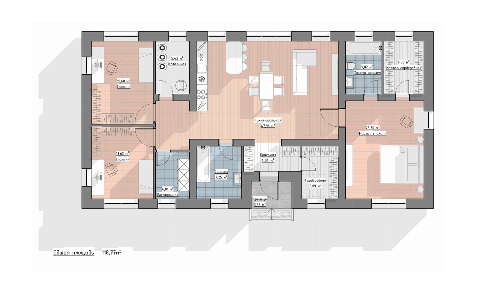 Планировка 1 этаж