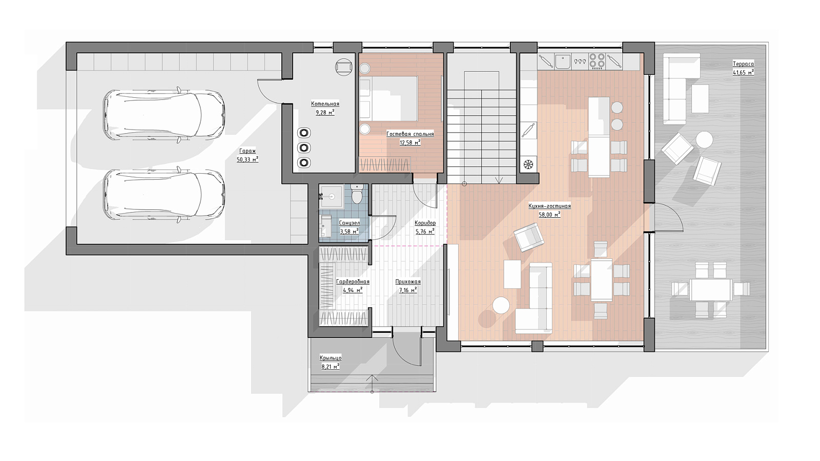 Планировка 1 этаж