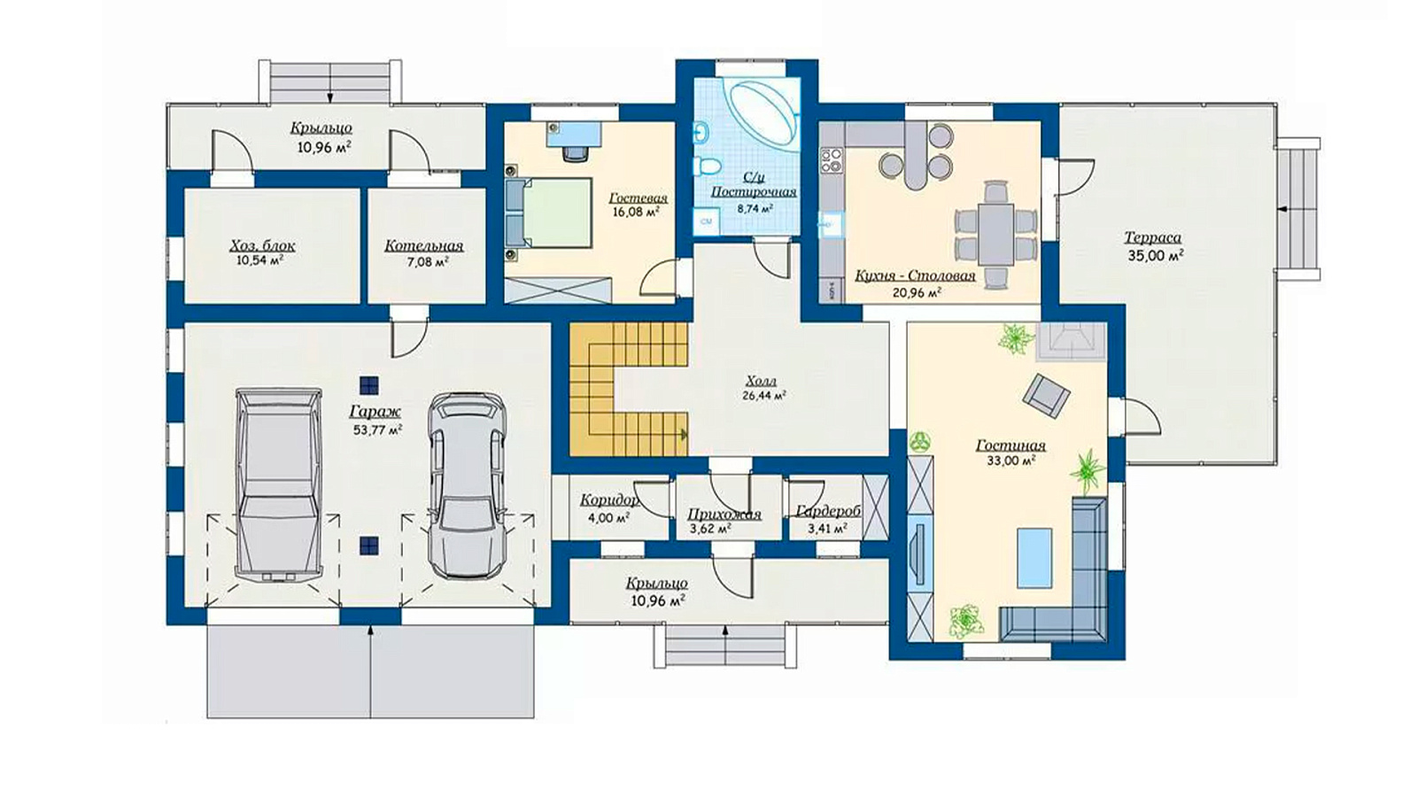 Планировка 1 этаж