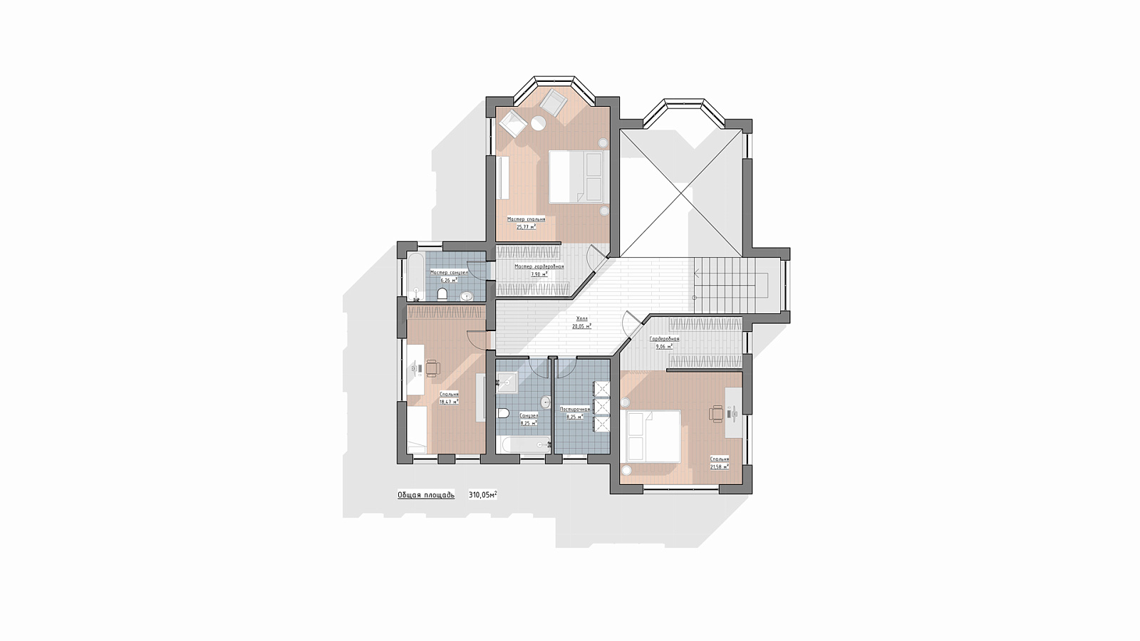 Планировка 2 этаж
