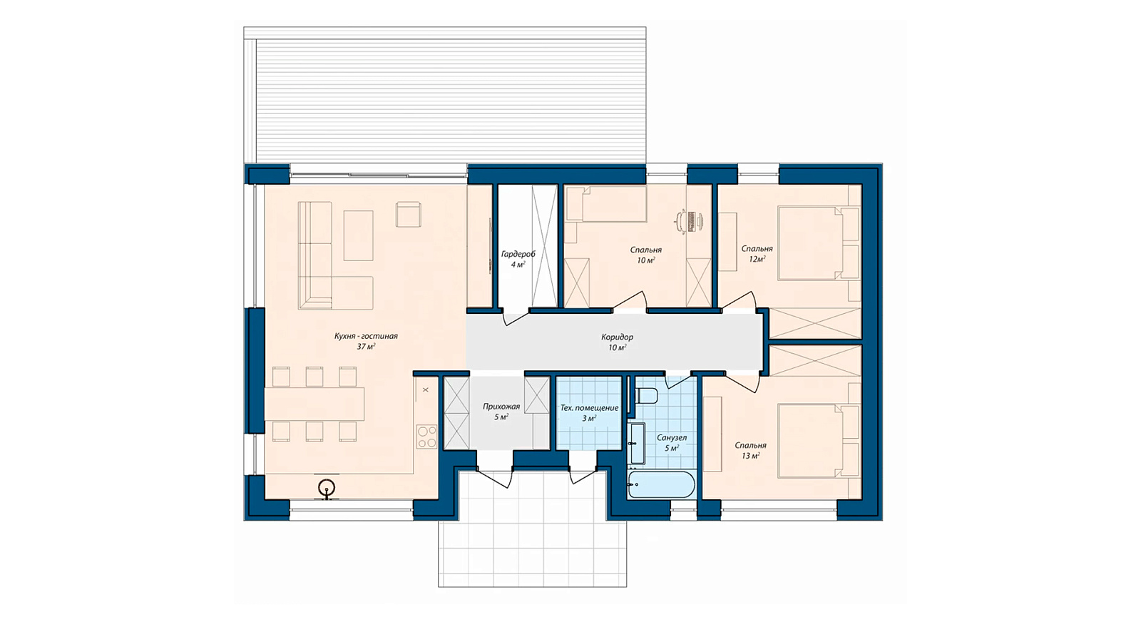 Планировка 1 этаж