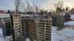 Бетонирование стен цоколя - 2