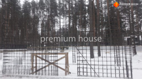 Прогрев бетона. Монолитные стены и колонны 1-го этажа. Дом Райт - 1