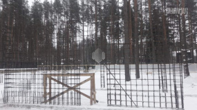 Прогрев бетона. Монолитные стены и колонны 1-го этажа. Дом Райт - 1