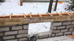 Стены газобетон бани. Охта с баней - 8