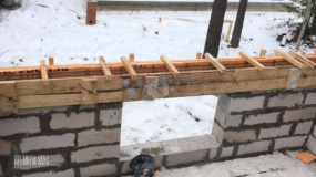 Стены газобетон бани. Охта с баней - 8