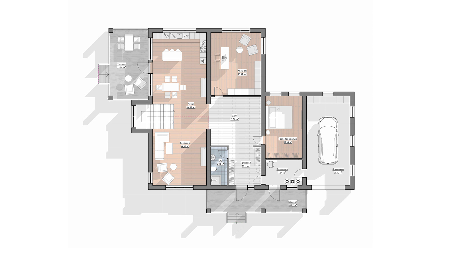 Планировка 1 этаж