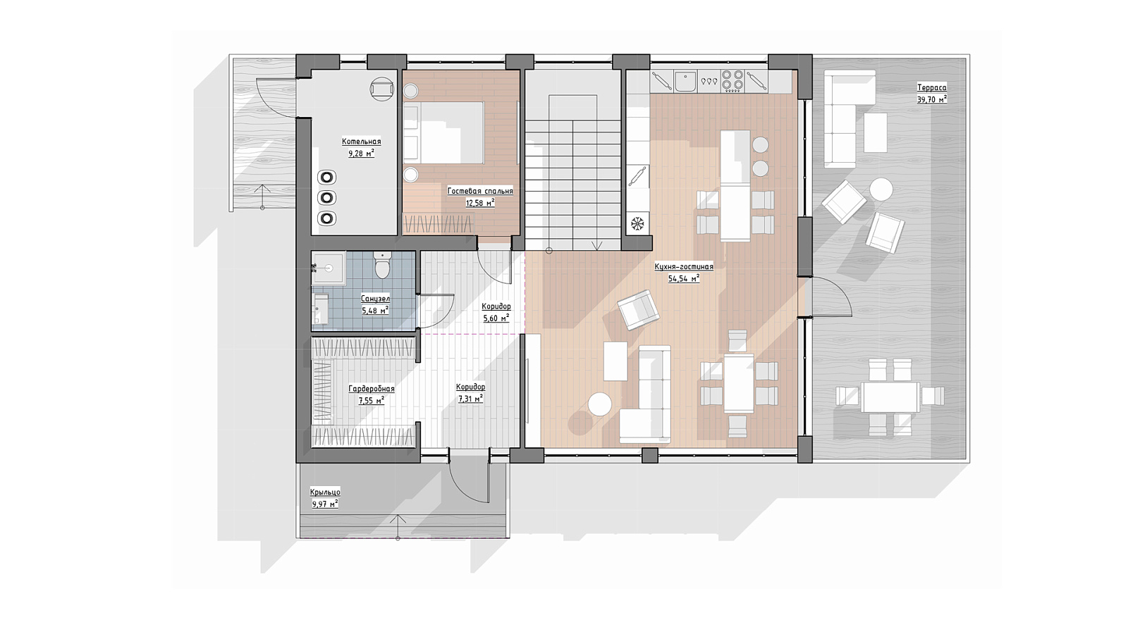 Планировка 1 этаж