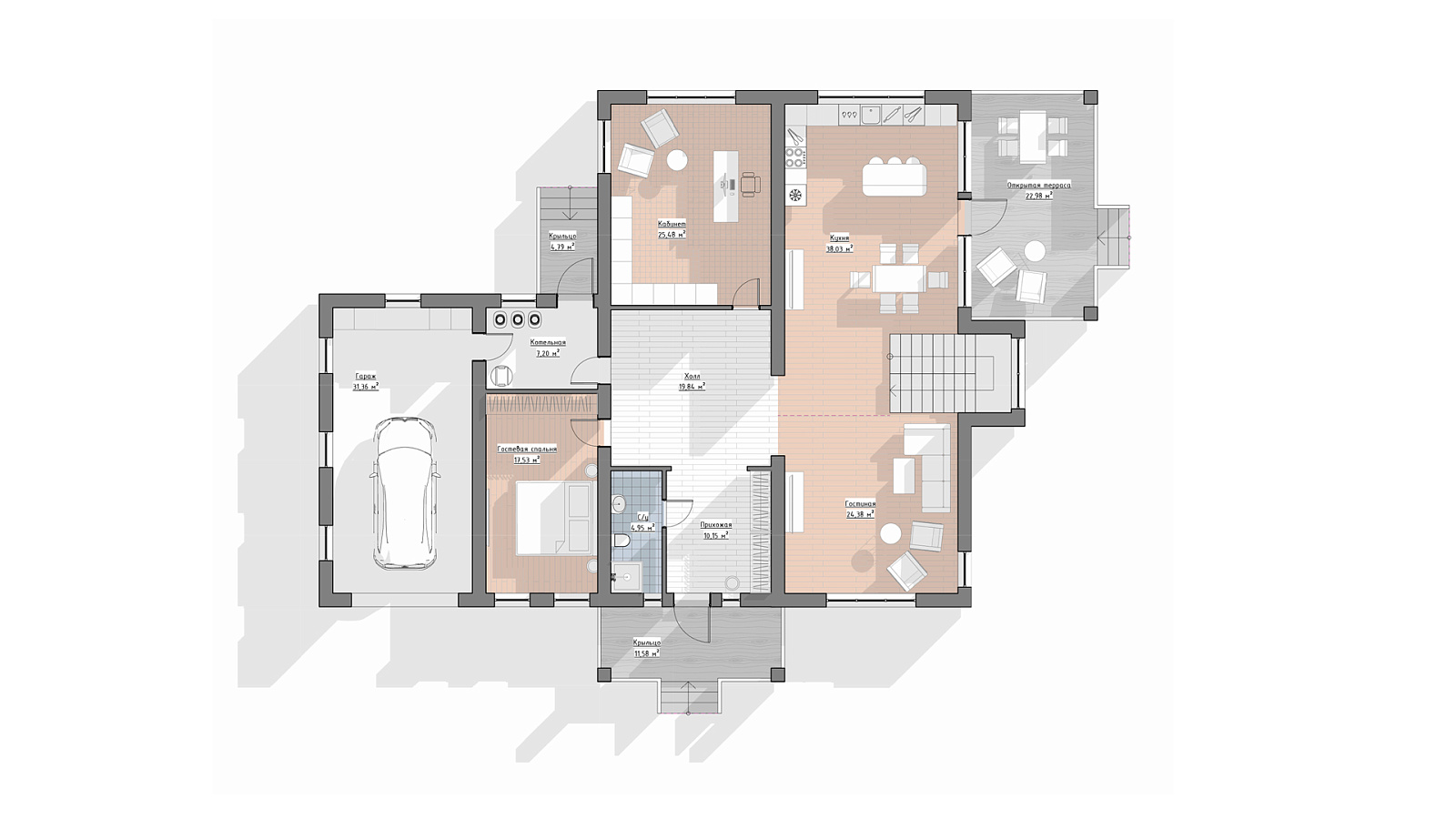 Планировка 1 этаж