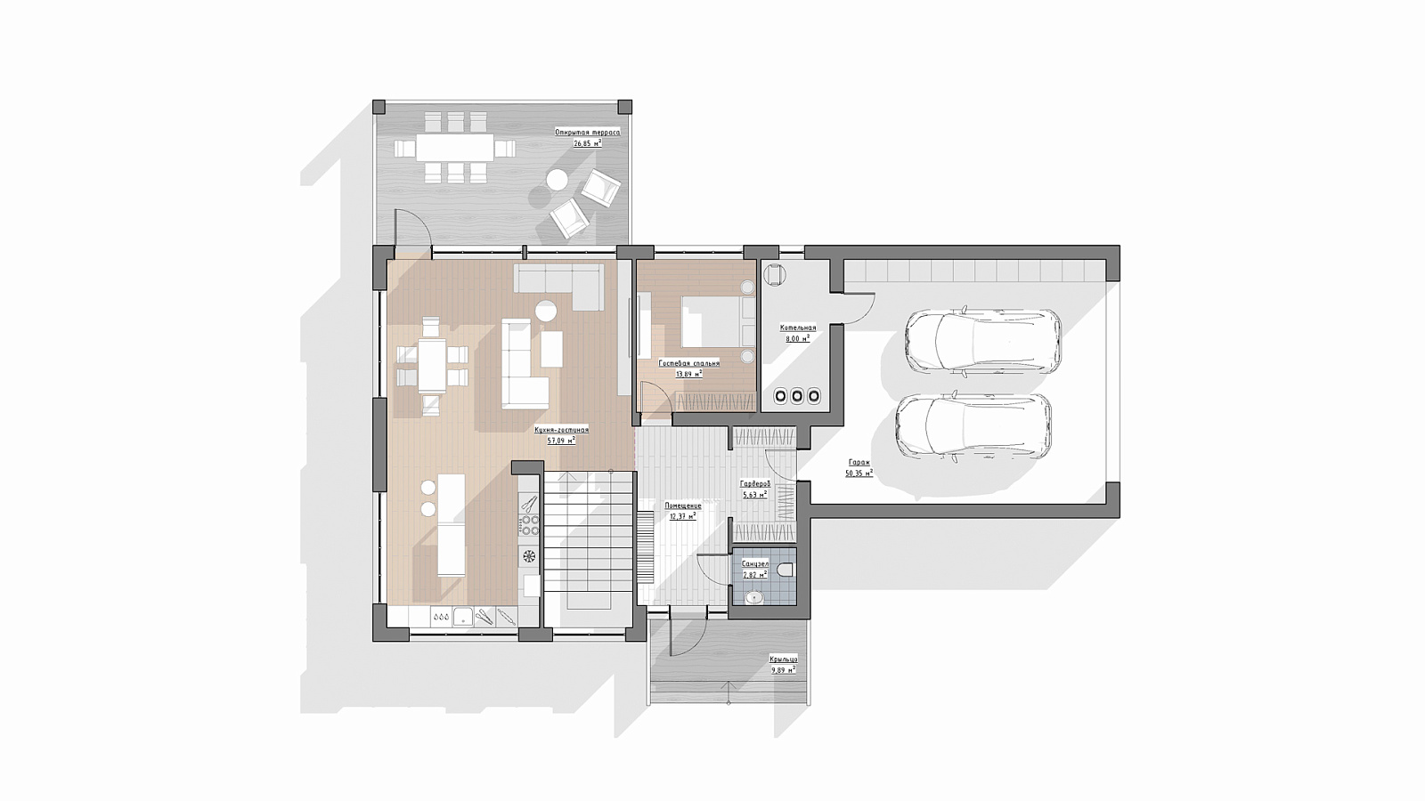 Планировка 1 этаж