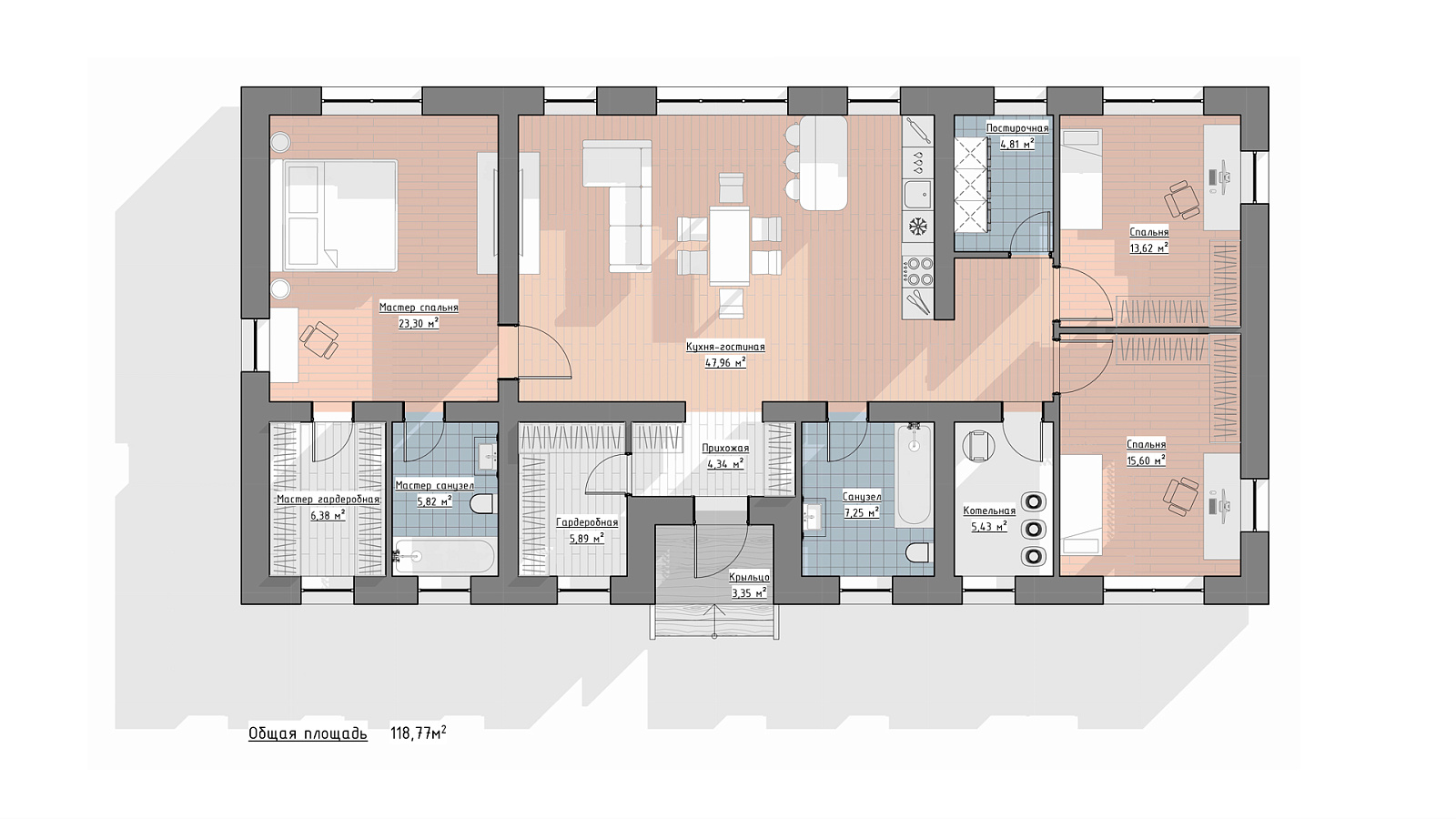 Планировка 1 этаж