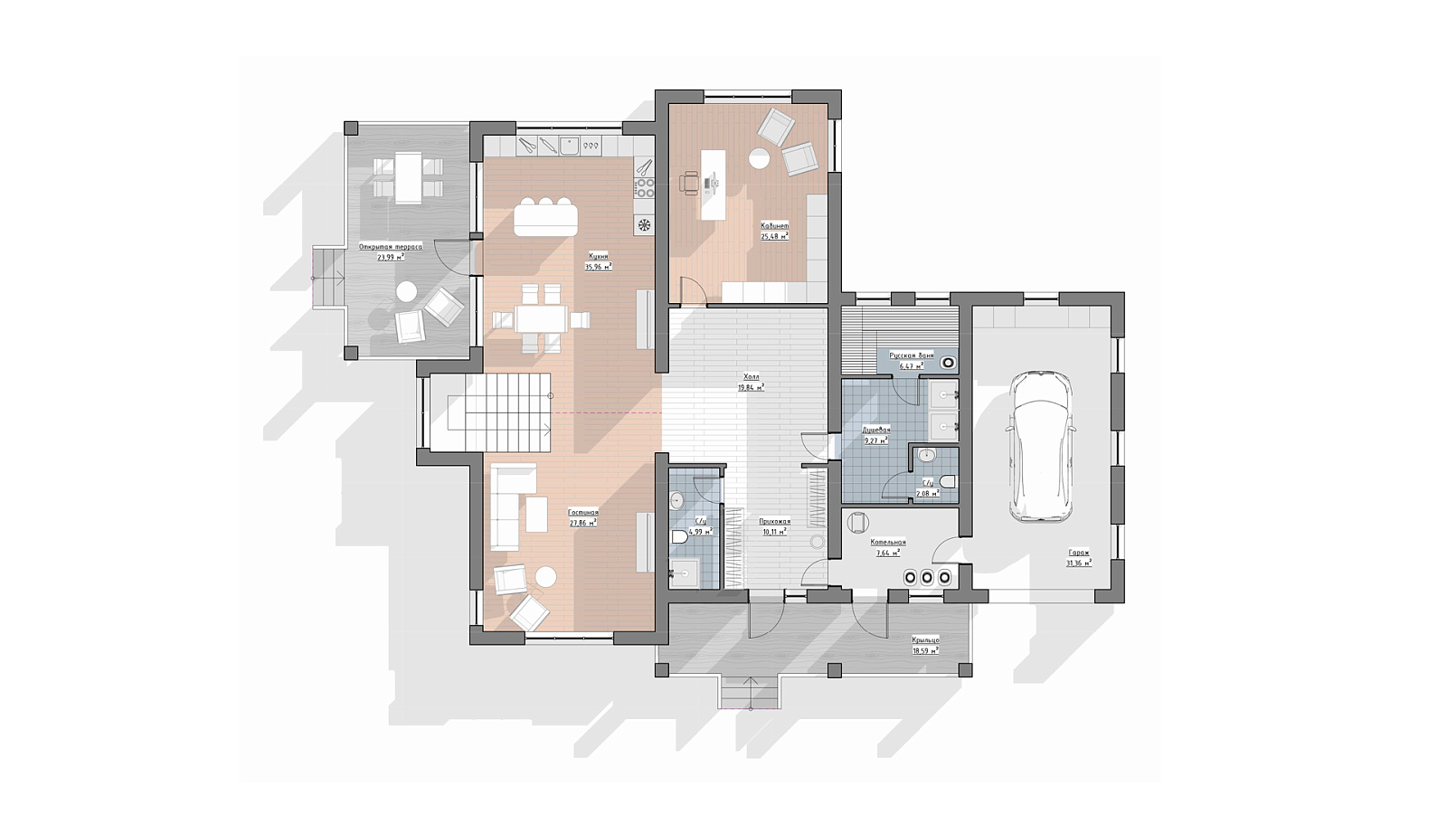 Планировка 1 этаж