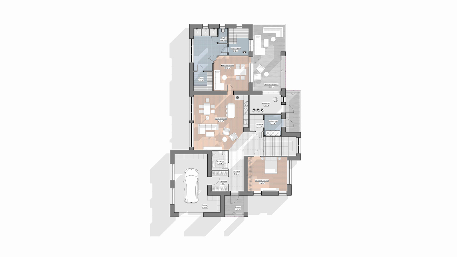 Планировка 1 этаж