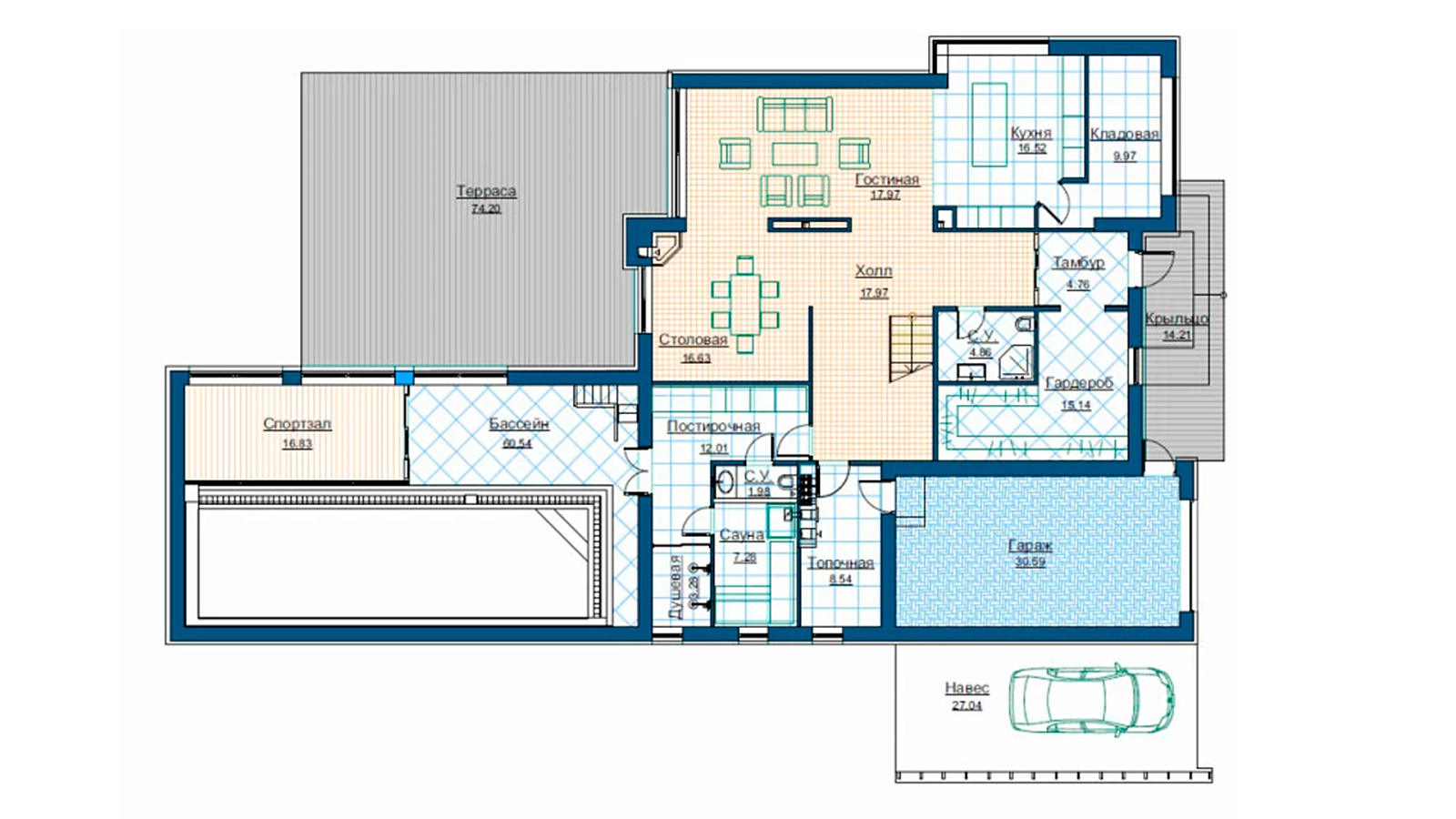 Планировка 1 этаж