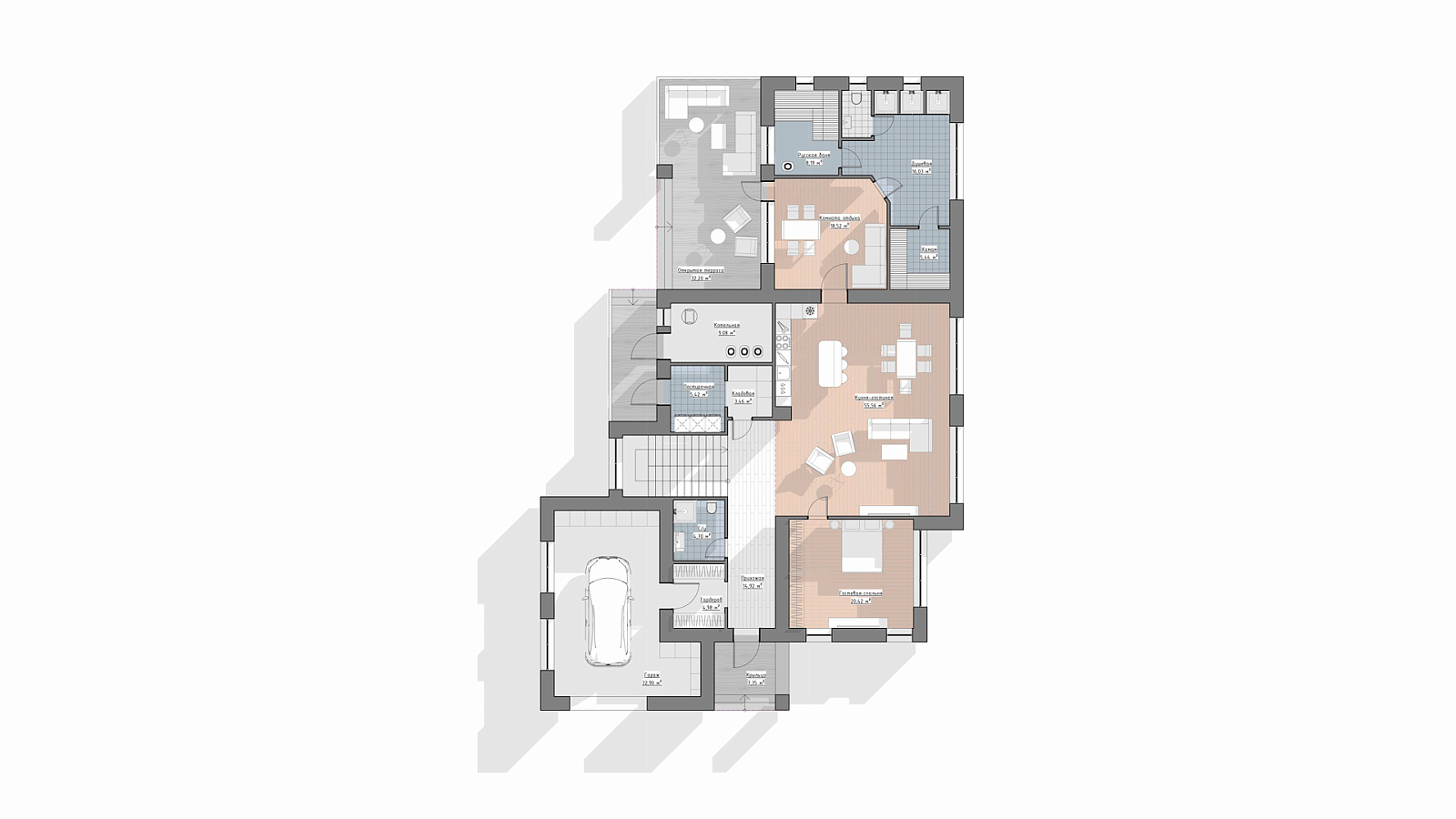 Планировка 1 этаж