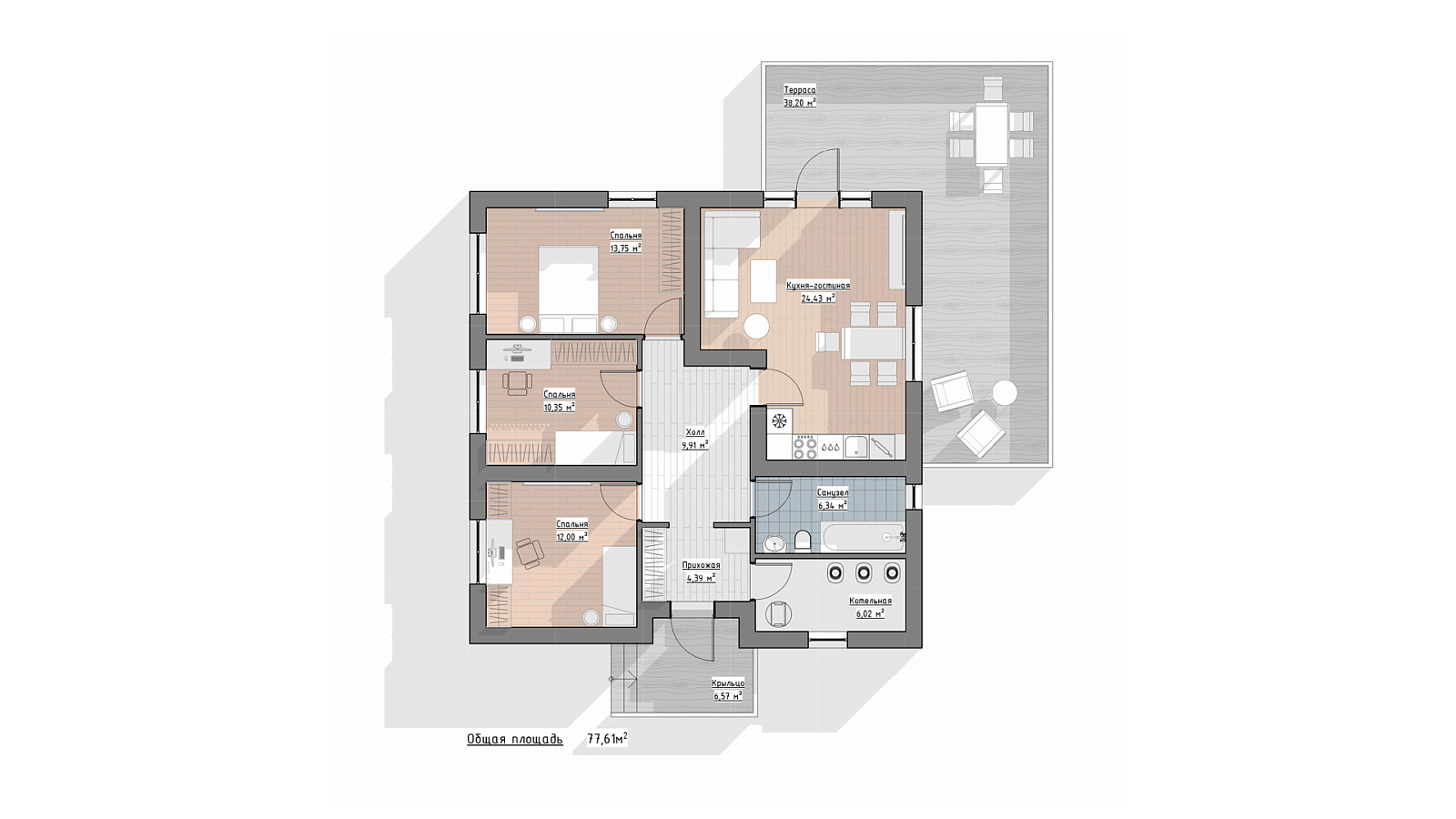 Планировка 1 этаж