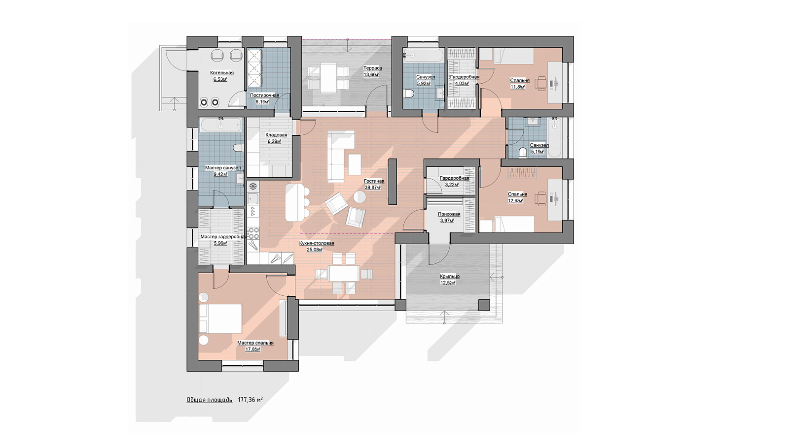 Планировка 1 этаж