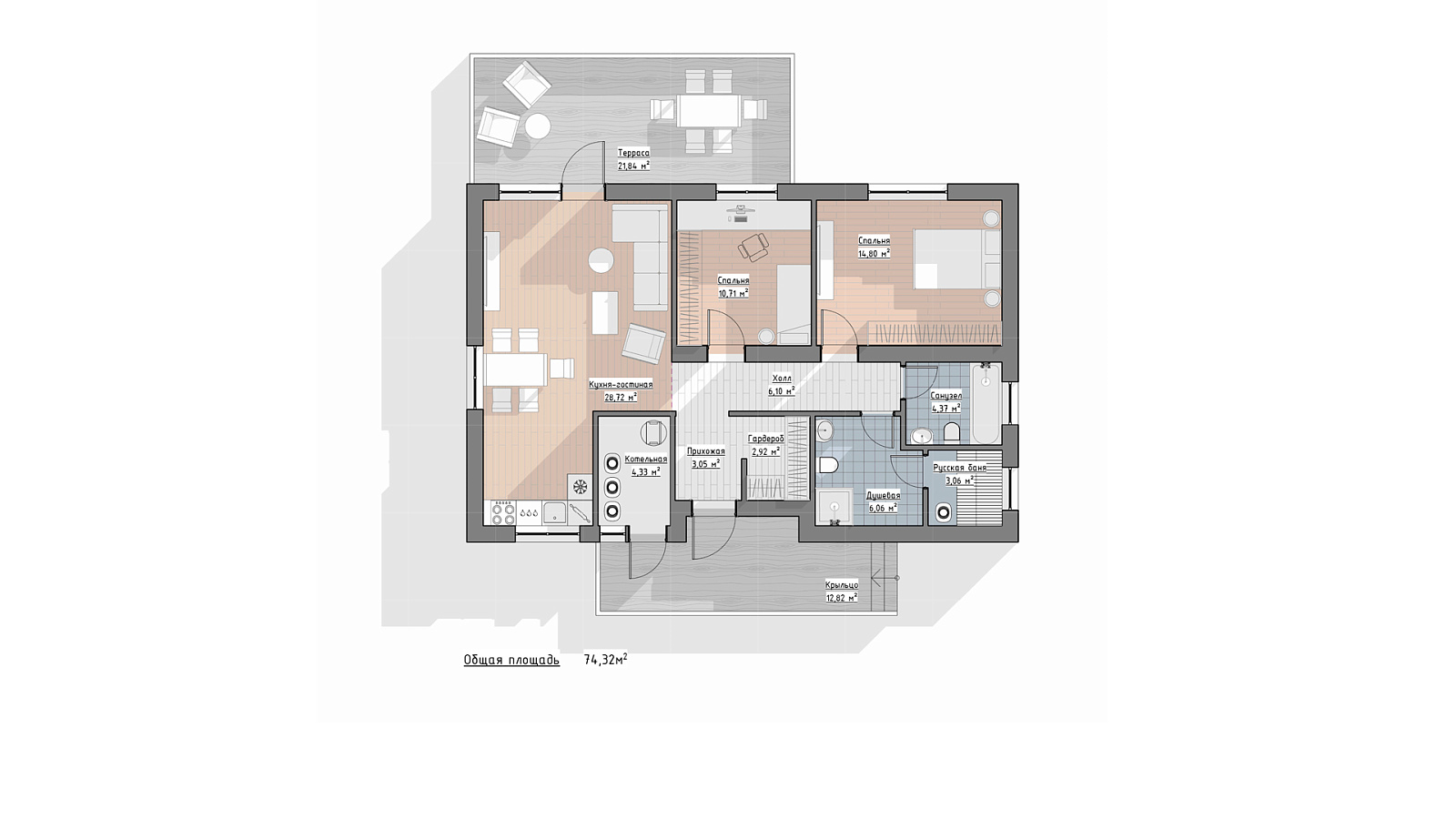 Планировка 1 этаж