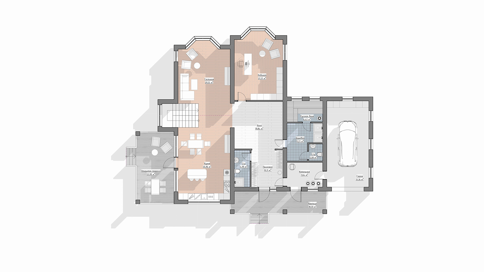 Планировка 1 этаж