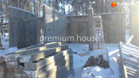 Прогрев бетона. Монолитные стены и колонны 1-го этажа. Дом Райт - 6