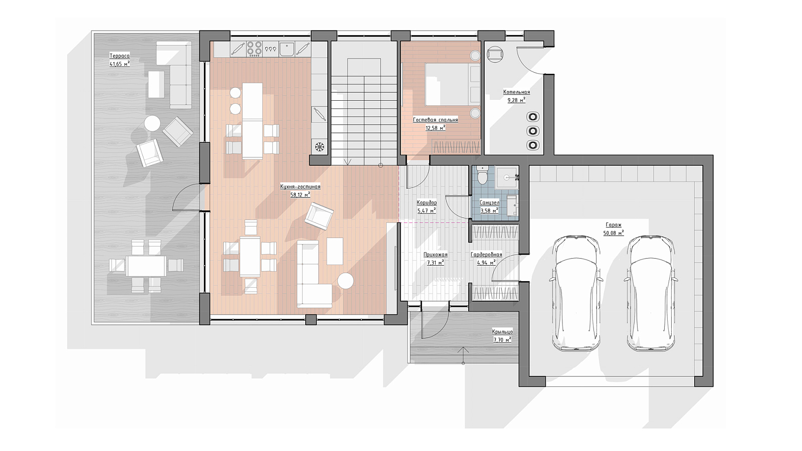 Планировка 1 этаж