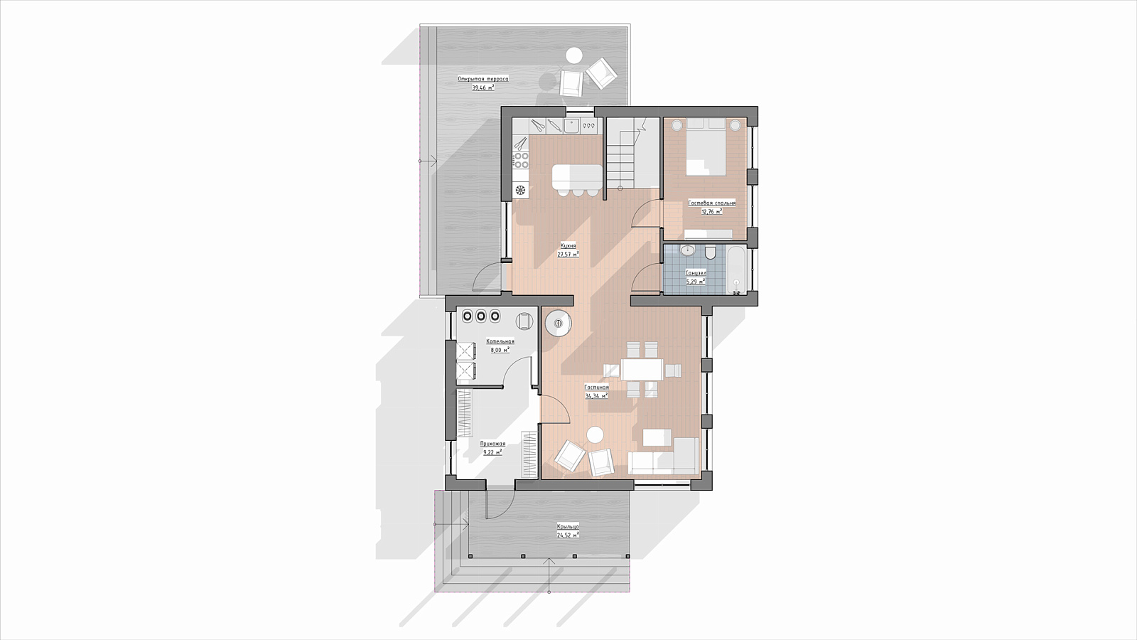 Планировка 1 этаж