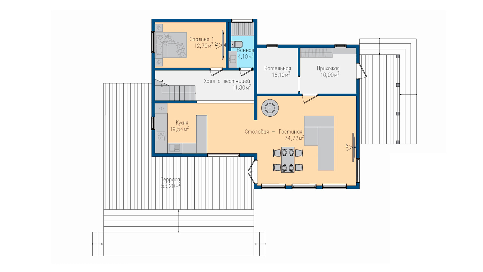 Планировка 1 этаж