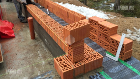 Кирпичные стены 1ого этажа, Энколово 12 - 2