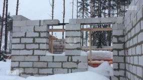 Стены газобетон 1 этаж дома. Охта с баней - 4