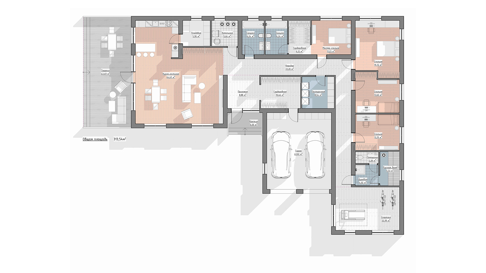 Планировка 1 этаж