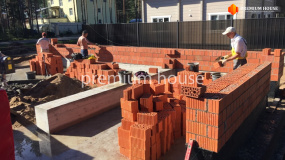 Кладка стен из кирпича 1 этажа - 10
