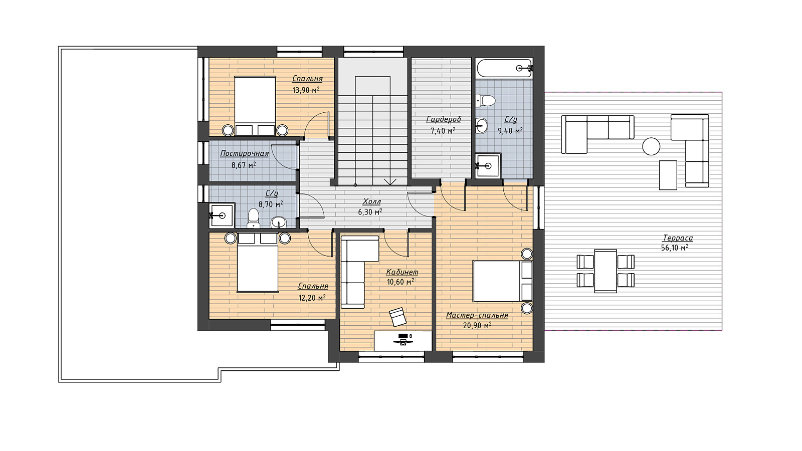 Планировка 2 этаж