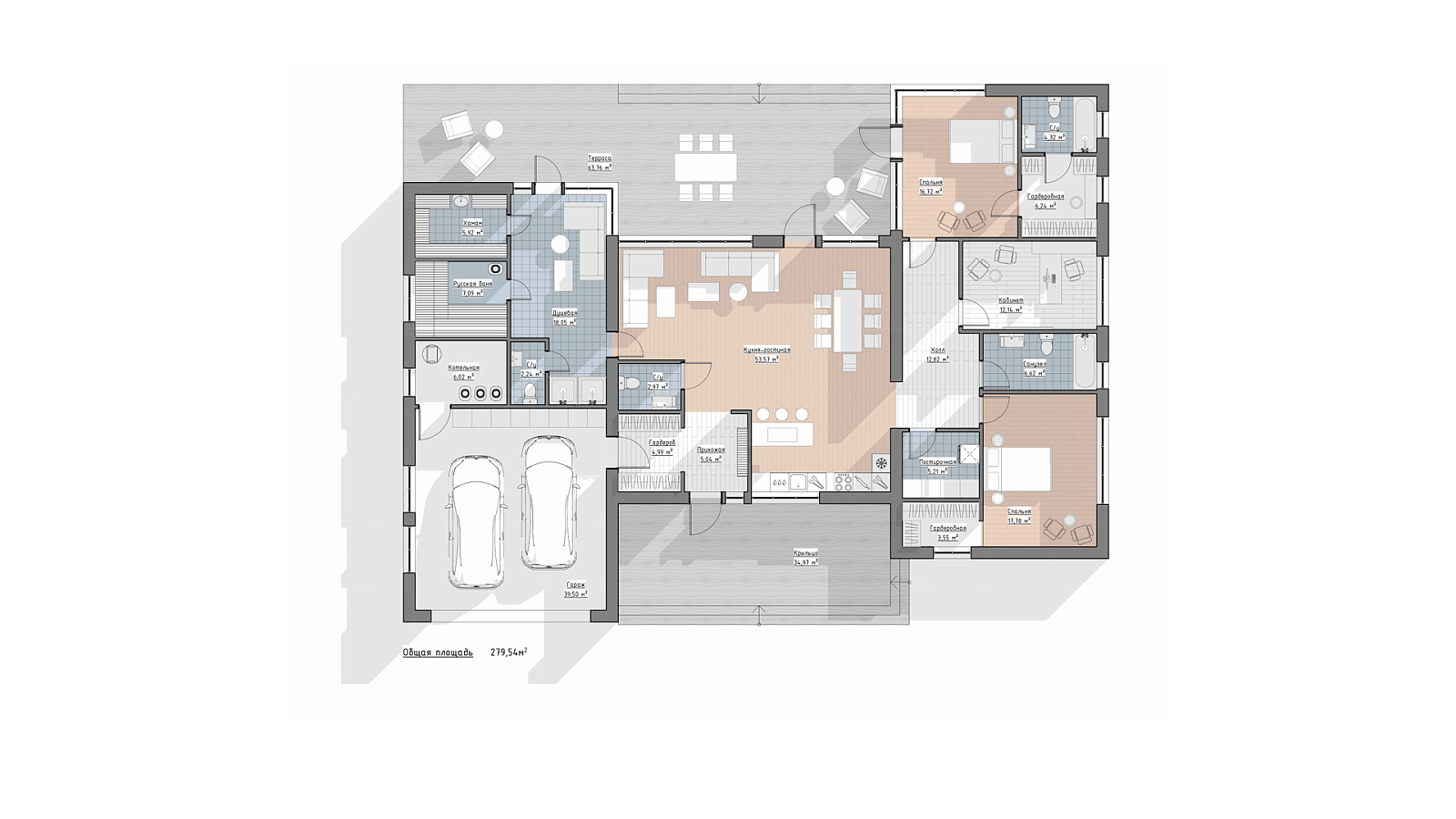 Планировка 1 этаж