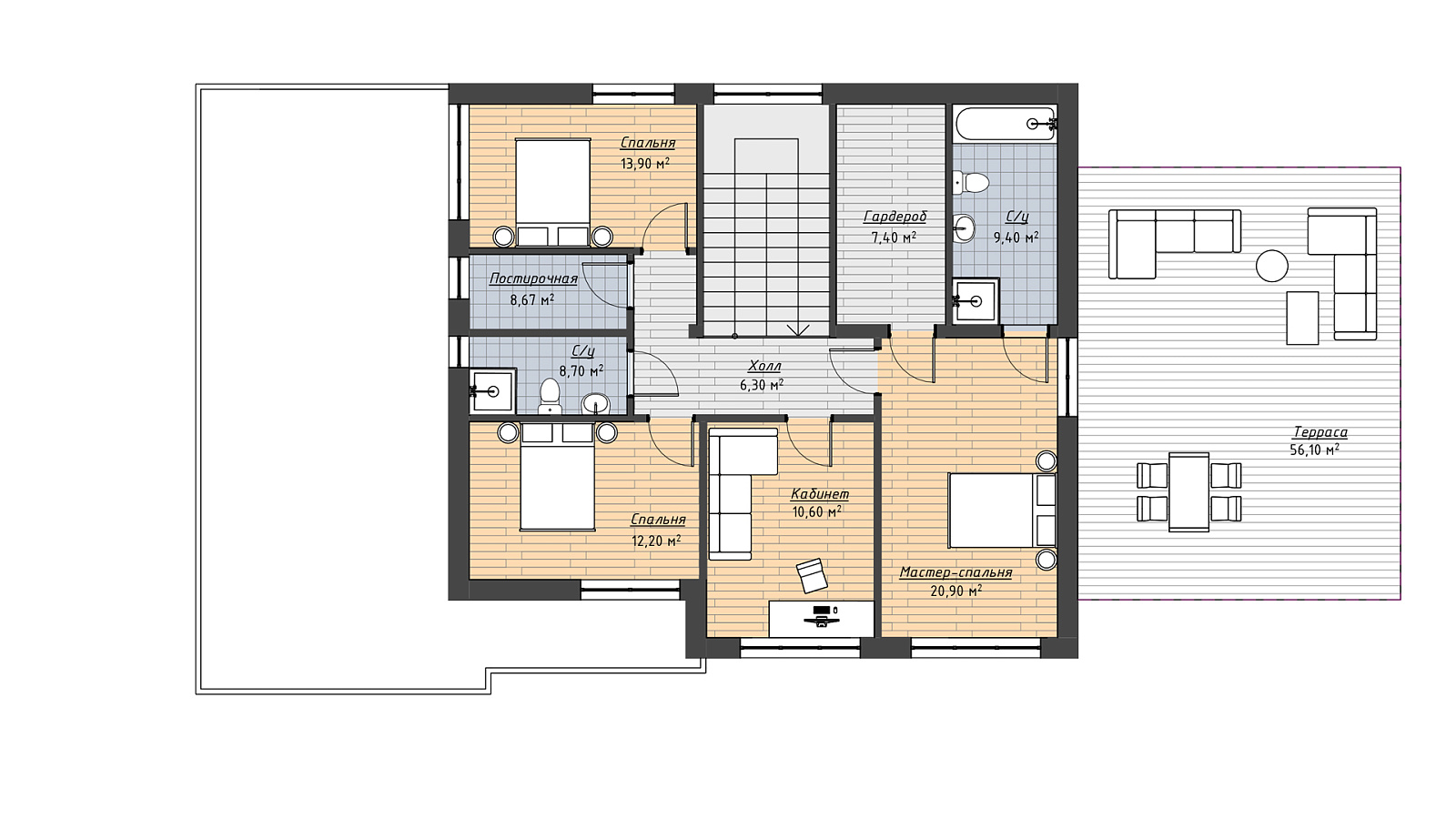 Планировка 2 этаж