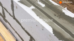 Стены газобетон бани. Охта с баней - 5