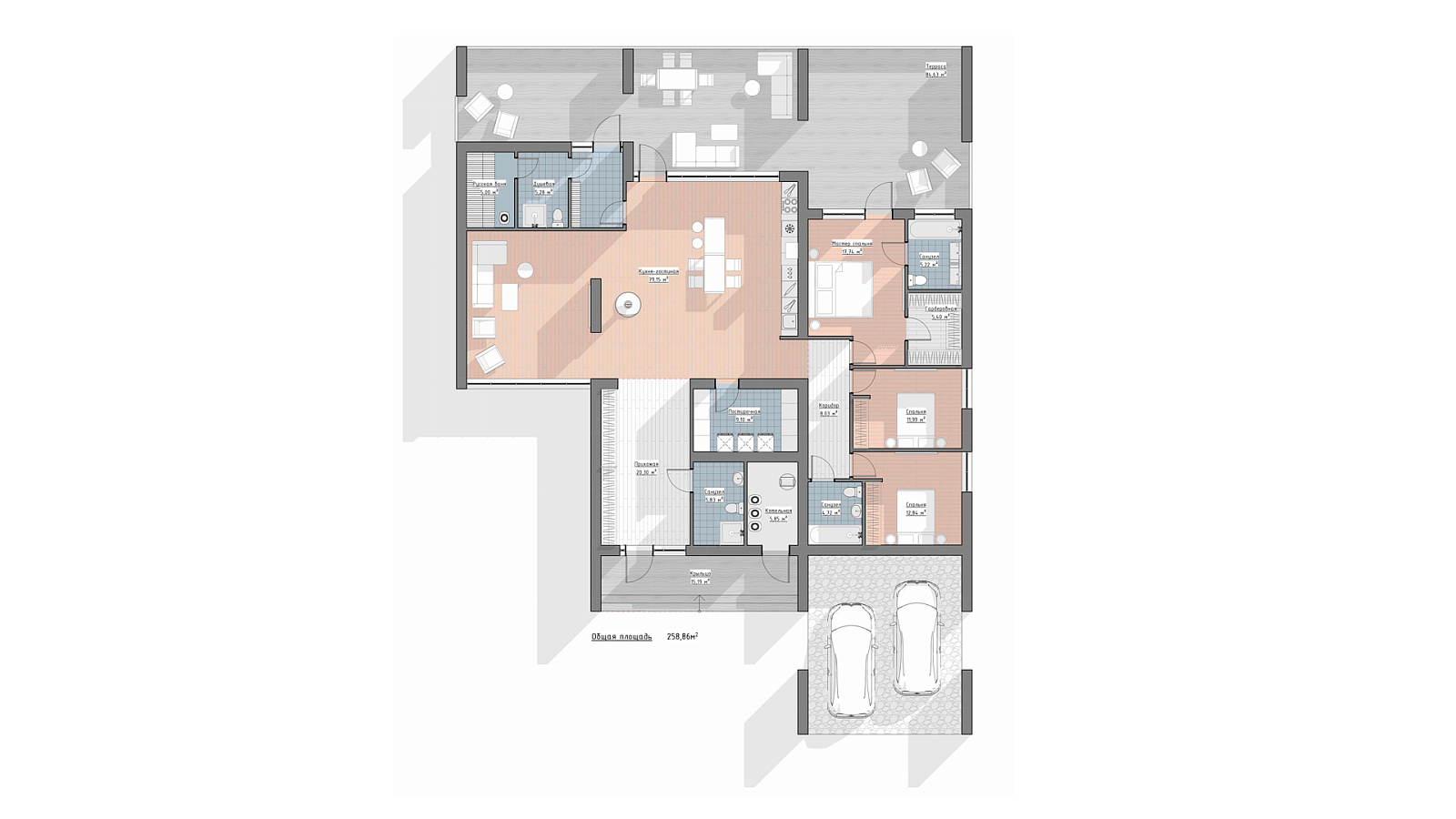 Планировка 1 этаж