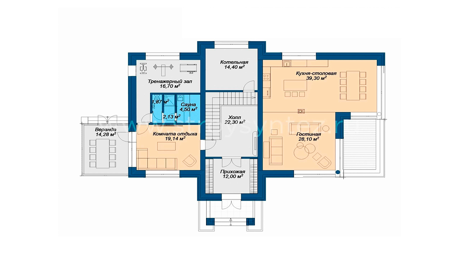 Планировка 1 этаж