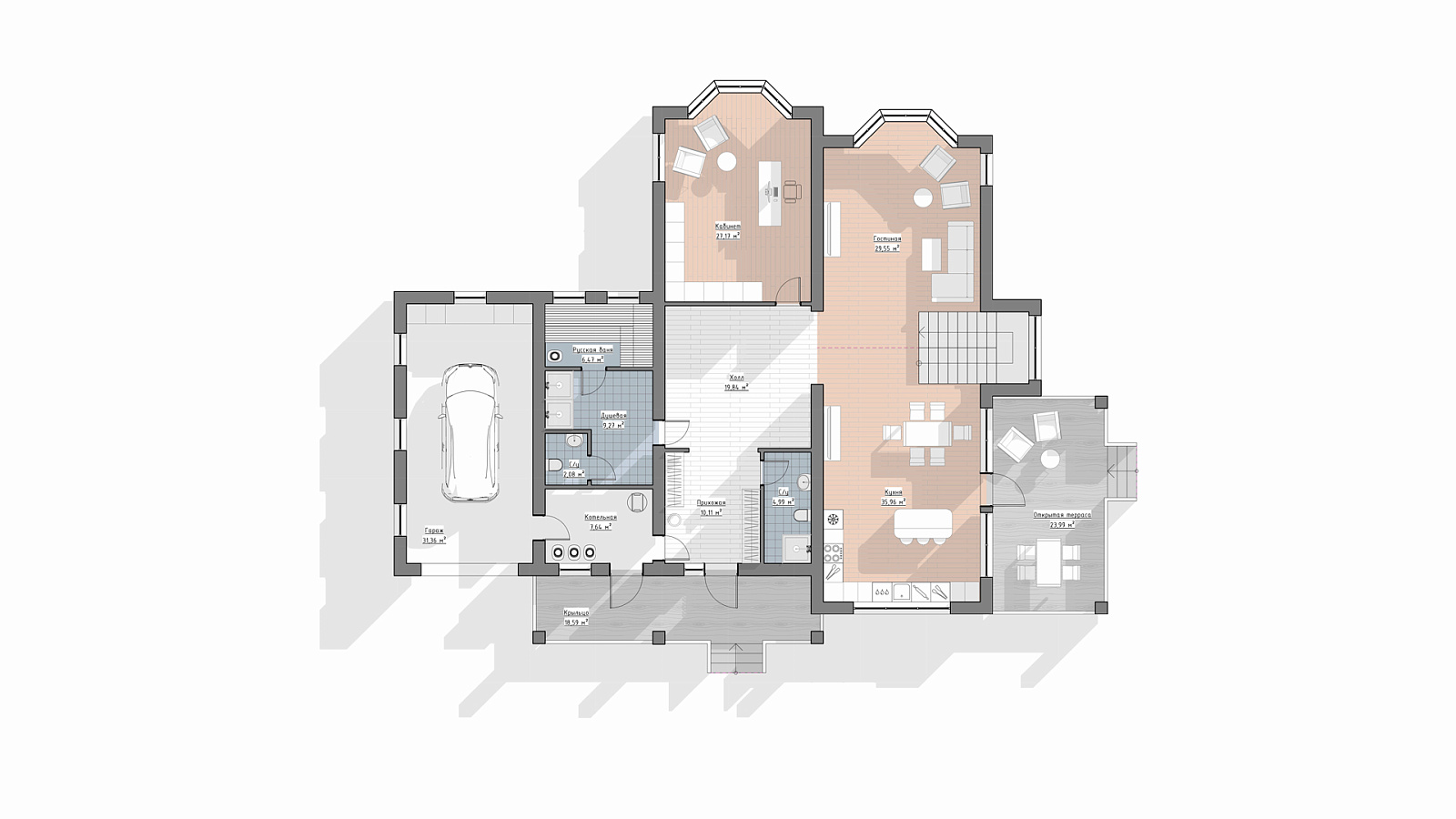 Планировка 1 этаж