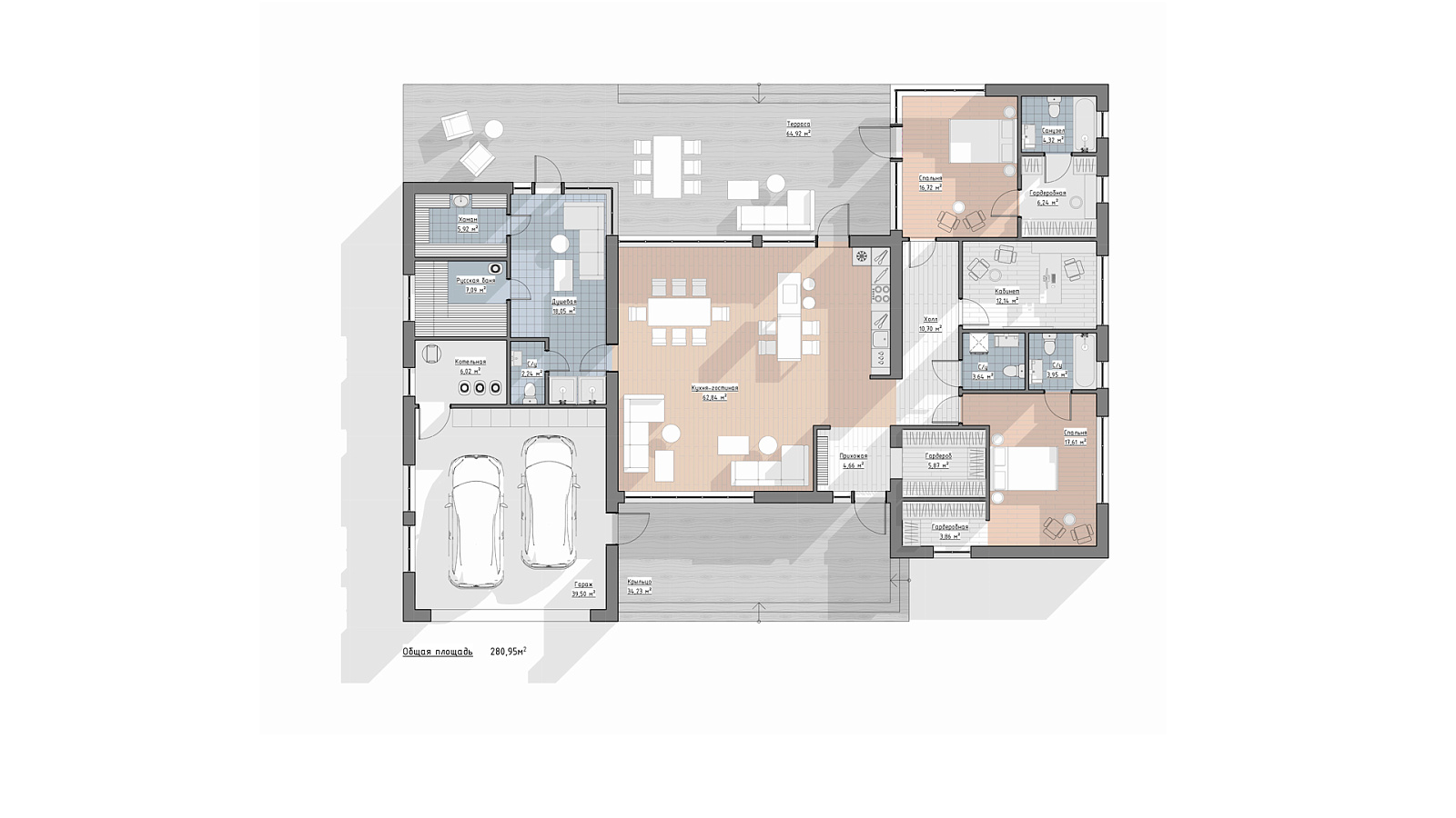 Планировка 1 этаж