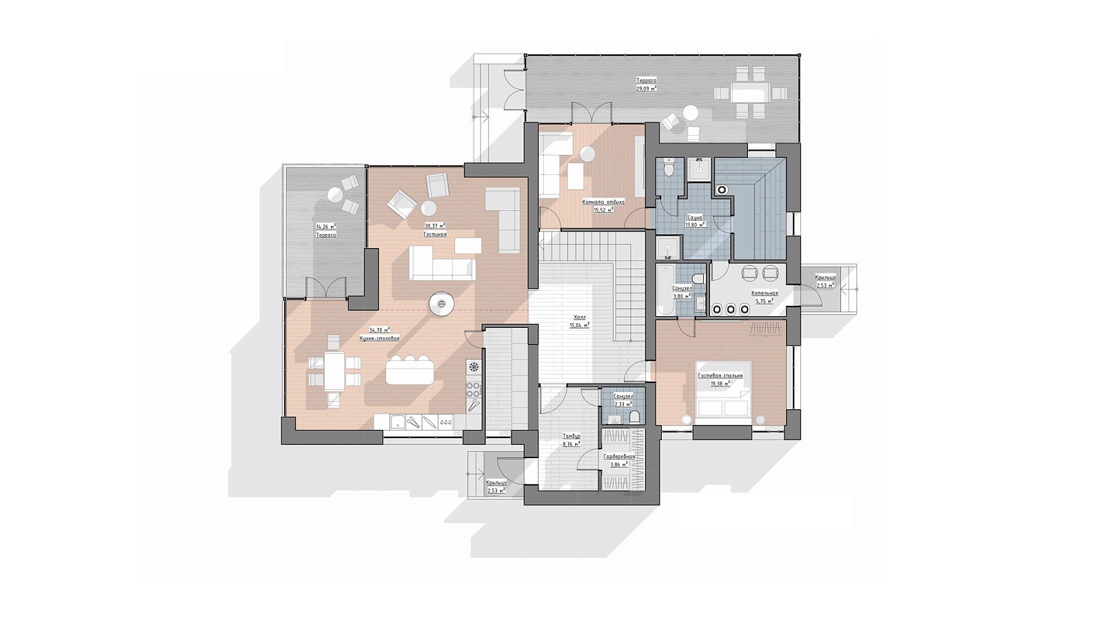 Планировка 1 этаж