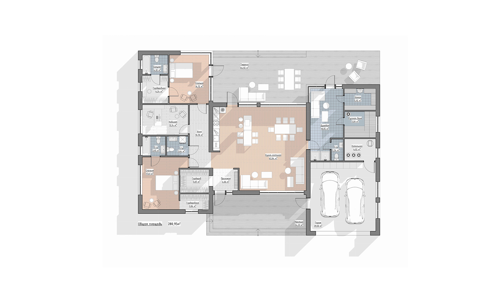 Планировка 1 этаж