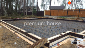 Фундамент бани. Охта с баней - 1